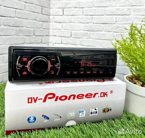 Магнитола 1 din с bluetooth pioneer арт422