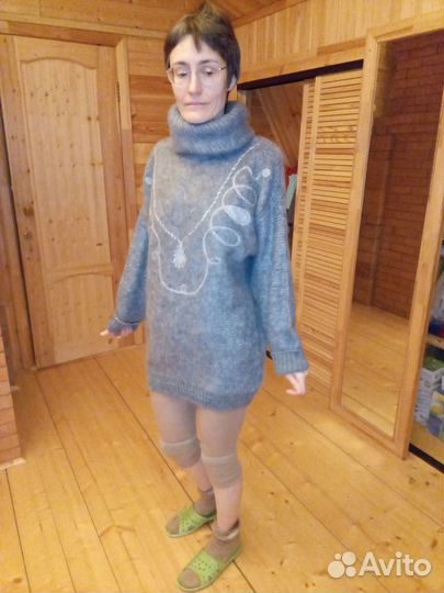 Свитер мохеровый оверсайз 50-52, на крупную женщин