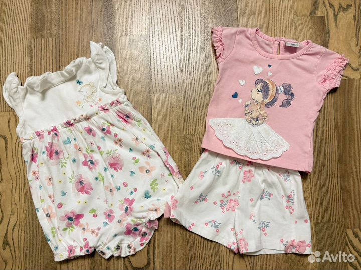 Пакет фирменных вещей на девочку 68-74