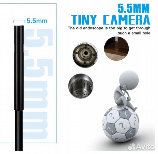 Эндоскоп Wi-fi FHD 1080 -изображение -отличное