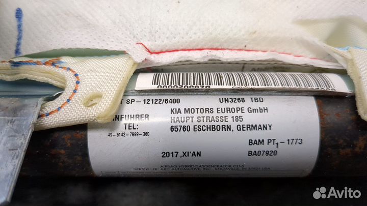Подушка безопасности боковая киа Soul, 2018