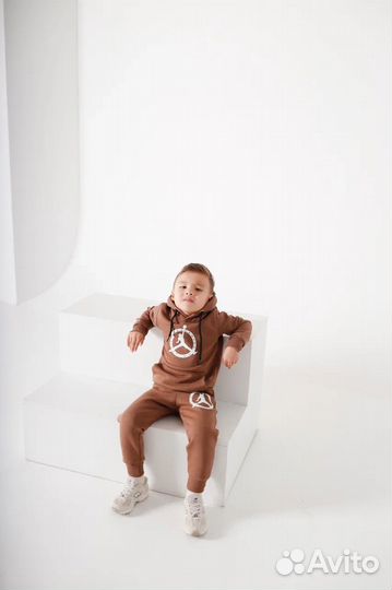 Jordan Air теплый костюм коричневый