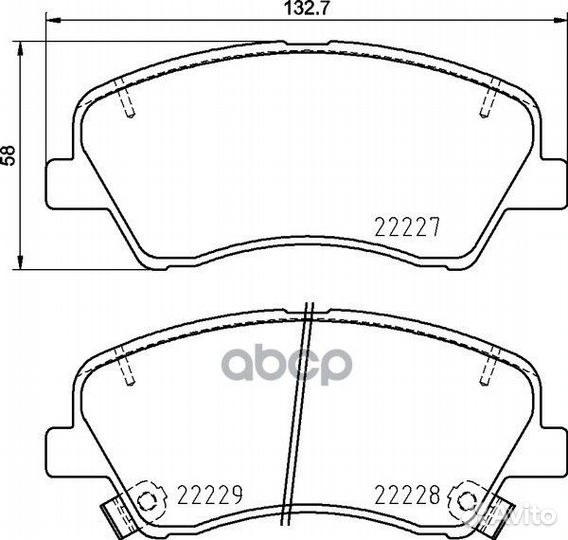 Колодки тормозные дисковые перед 0 NP6148 N