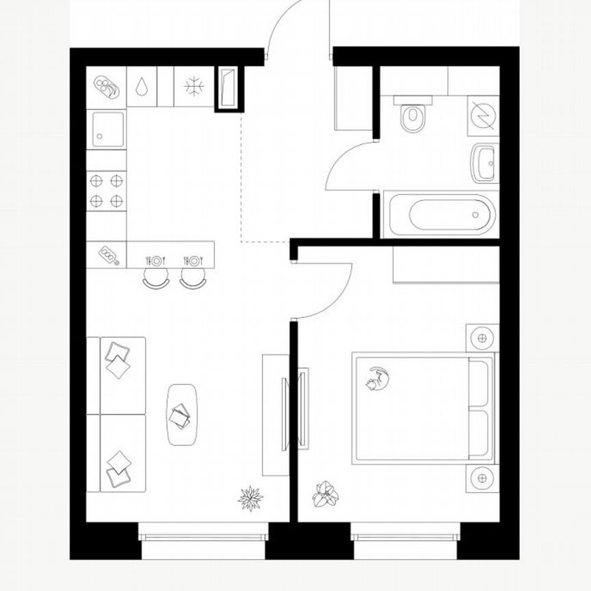 1-к. квартира, 37,9 м², 15/53 эт.