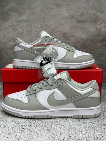 Кроссовки nike dunk low grey fog