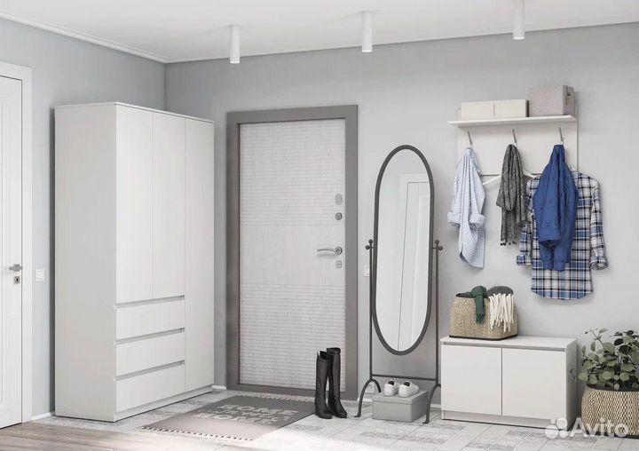 Шкаф распашной 3 створки с ящиками шр-03 сити