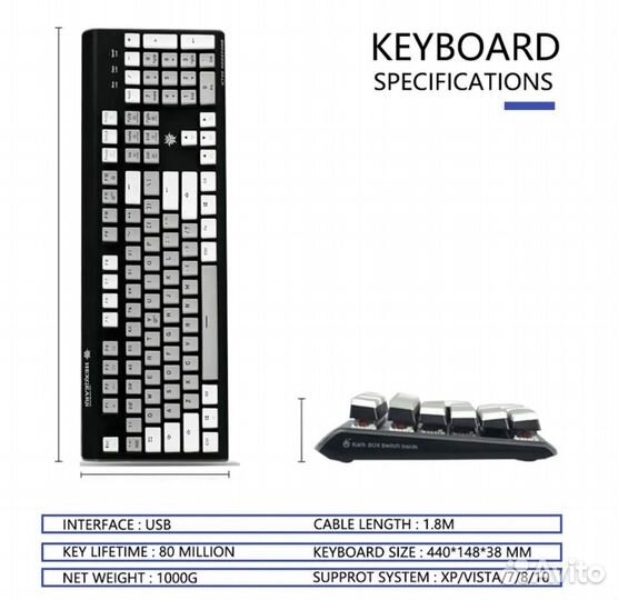 Hexgears GK735 Kailh механическая клавиатура