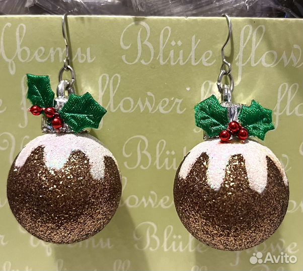 Серьги новогодние