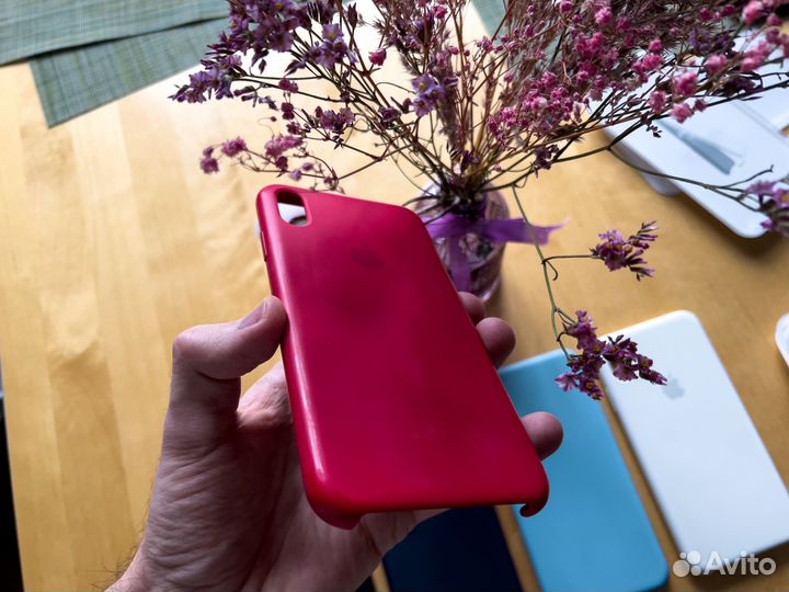 Чехол Apple Silicone Case iPhone Xs Max Красный