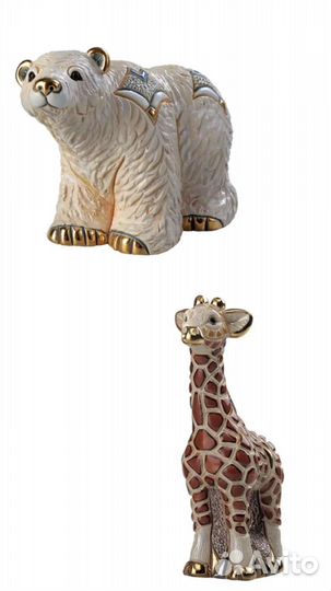 De rosa статуэтка белый мишка+ жираф