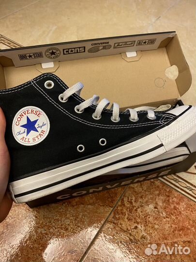 Кеды converse all star черные высокие