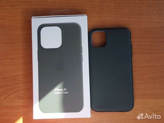 Кожаный чехол iPhone 11 черный