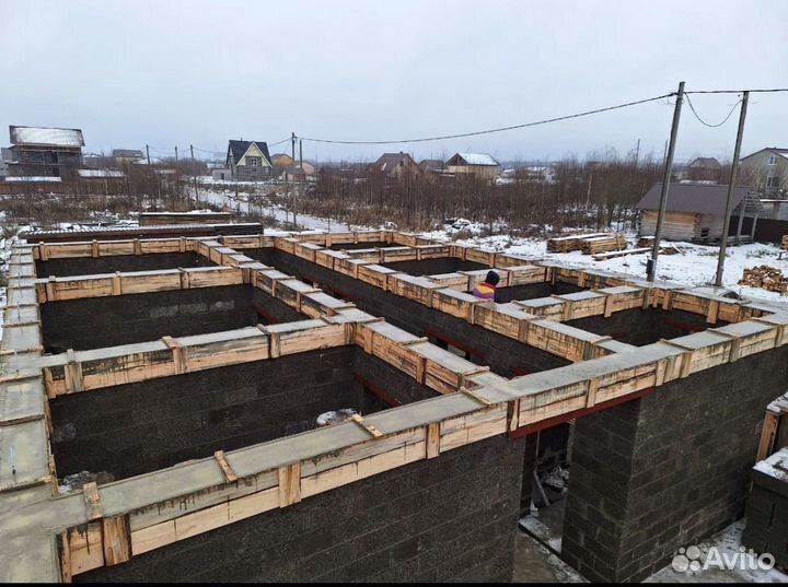 Строительство Домов/Фундаменты/Кровля/Замена Пола