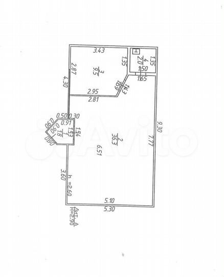Торговая площадь, 49.6 м²