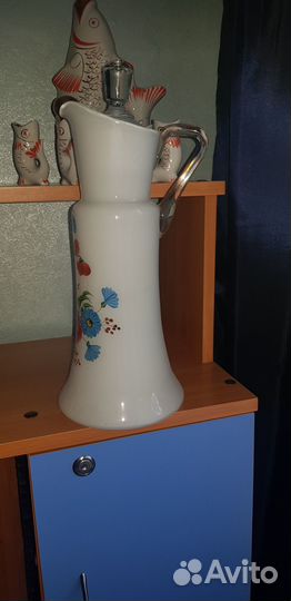 Кувшин - Графин Молочное стекло времен СССР