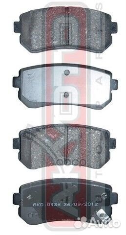 Колодки тормозные дисковые задние AKD-0436 akyoto