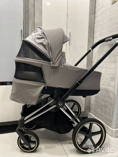 Коляска cybex priam 3 onyx grey 3в1 с isofix