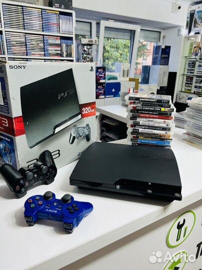 PS3 Slim + 82 Игры Гарантия 1 Год