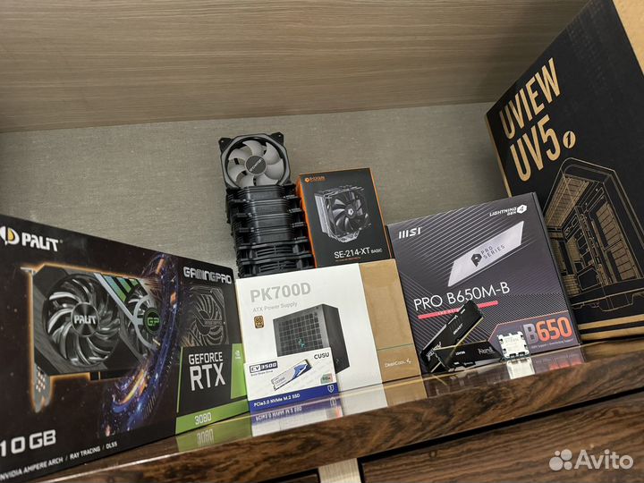 Игровой пк RTX 3080, Ryzen 5 7500f, 16 DDR5, m2