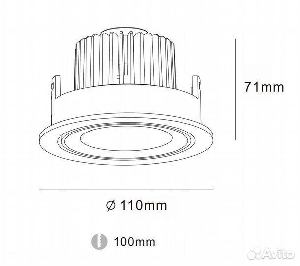 Встраиваемый светодиодный светильник DesignLed DL