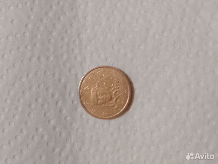 Монета. 2 euro cent 2001г