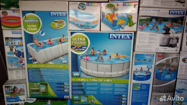 Каркасный бассейн intex