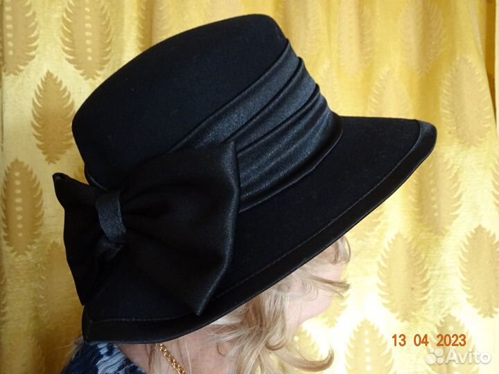 Шляпа женская черная