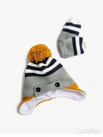 Комплект шапка +варежки