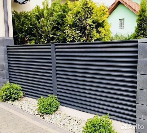 Заборы из евро жалюзи