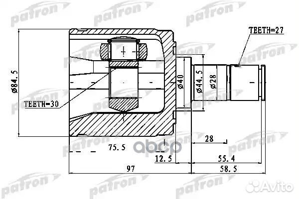 ШРУС внутренний правый 30x40x27 honda civic EU