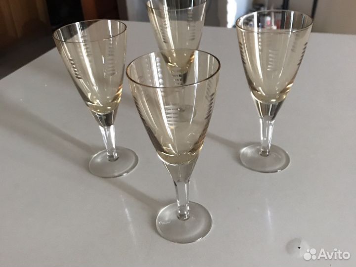 Фужеры из цветного стекла СССР