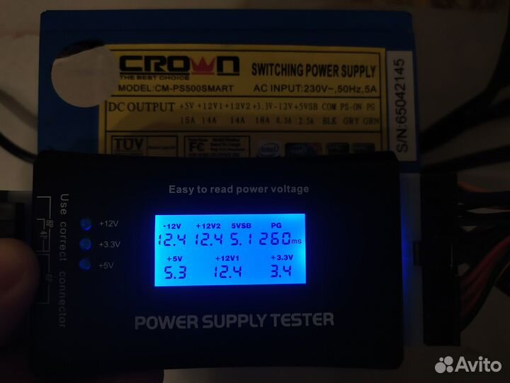 Блок питания Crown на 500 Вт