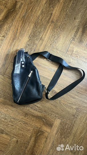 Сумка мужская натуральная кожа через плечо