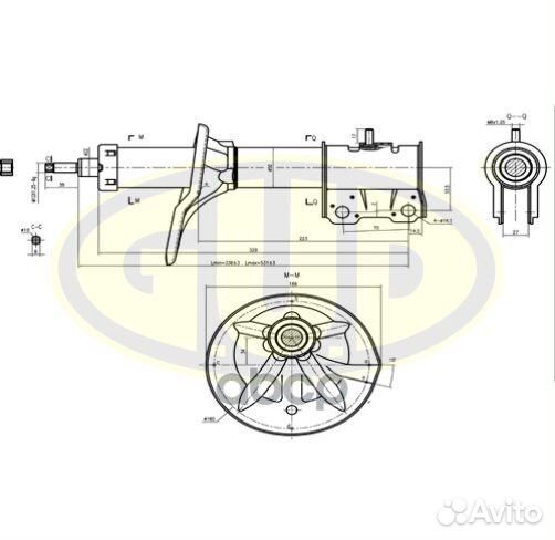 Амортизатор MIT lancer Sport 01- пер GSA334369