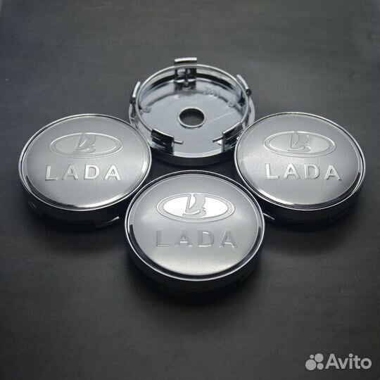 Заглушки на диски LADA D-60 mm комплект 4 шт