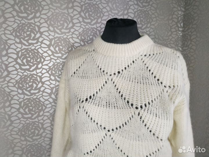 Джемпер женский с узором шерсть р.46