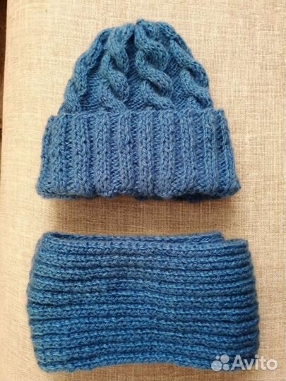 Детский комплект шапка и шарф