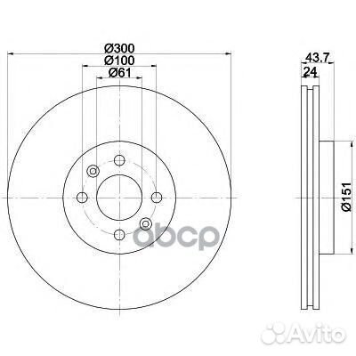 Диск тормозной передн. grand scnic II (JM0/1 )