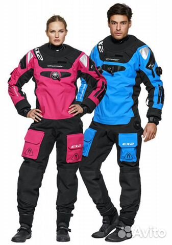 Сухой гидрокостюм для дайвинга Ex2 Men Red