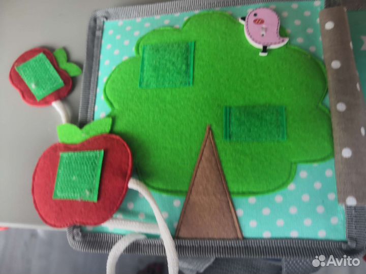 Фетровая книжка игрушка бизиборд