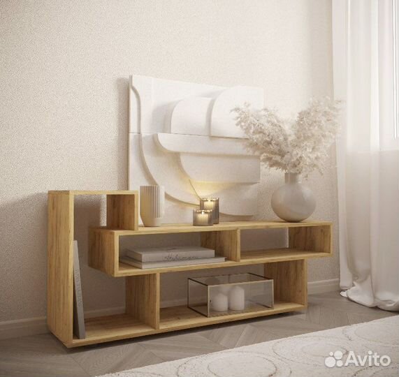 Тумба под телевизор из массива дерева