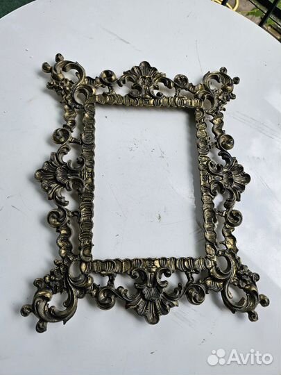 Старинная рамка для фотографий Латунь