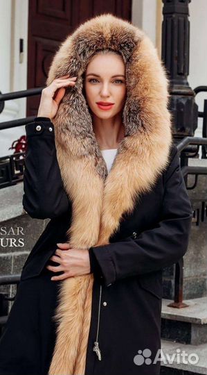Парка женская с натуральным мехом