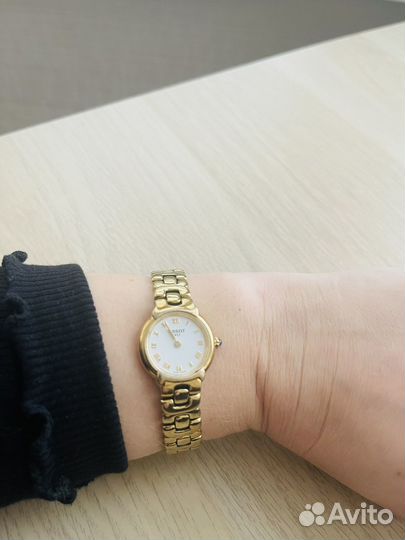 Часы позолоченные с сарфиром tissot (оригинал)