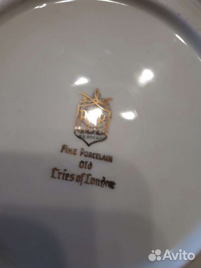 Пара винтажных тарелок, фарфор, Англия