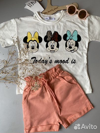 Костюм летний Микки на девочку 104,110,116,122,134