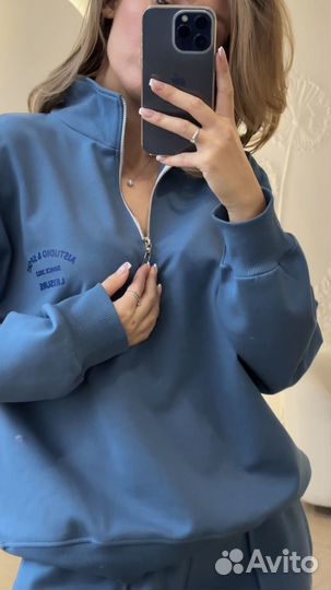 Костюм спортивный оверсайз синий