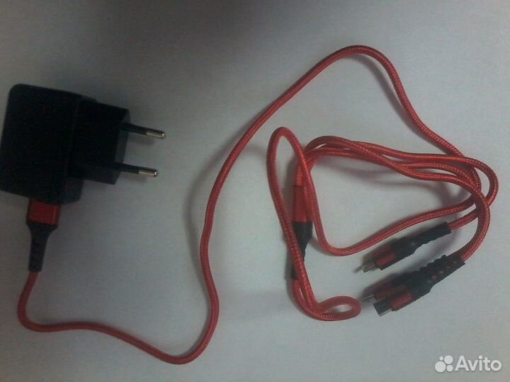 Android micro-usb на телефон Зарядное 3V1 устр-во