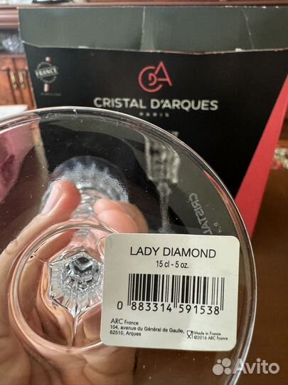 Crystal d arques бокалы для шампанского набор 6шт