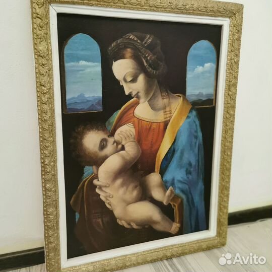 Картина маслом на холсте, копия Мадонна литта